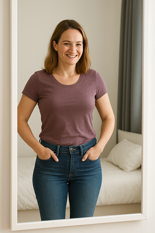 Livenjoy Sportvasten Vrouw in passende jeans